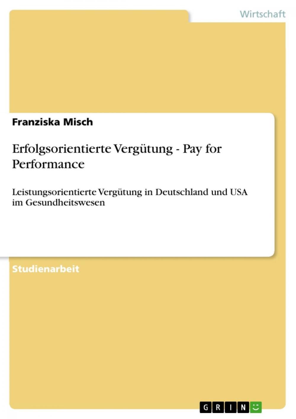 Big bigCover of Erfolgsorientierte Vergütung - Pay for Performance