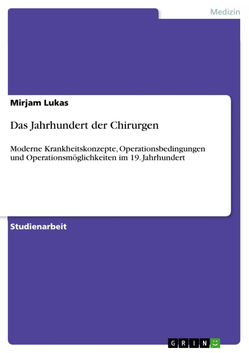 Big bigCover of Das Jahrhundert der Chirurgen