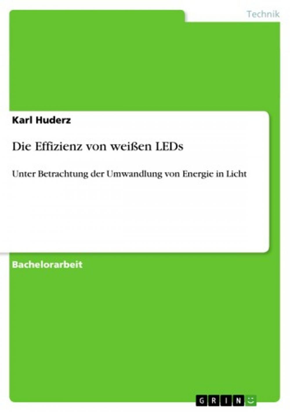 Big bigCover of Die Effizienz von weißen LEDs