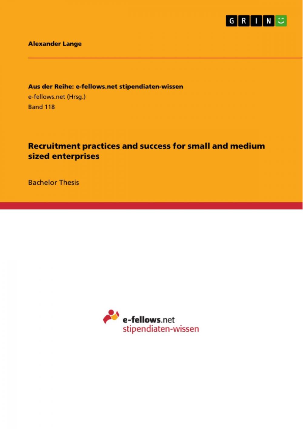 Big bigCover of Recruitment practices and success for small and medium sized enterprises