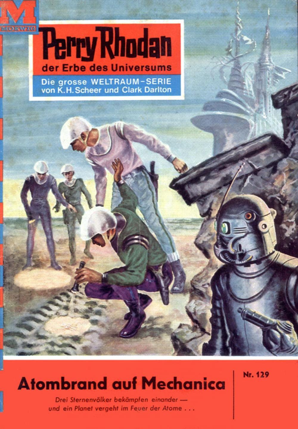 Big bigCover of Perry Rhodan 129: Atombrand auf Mechanica