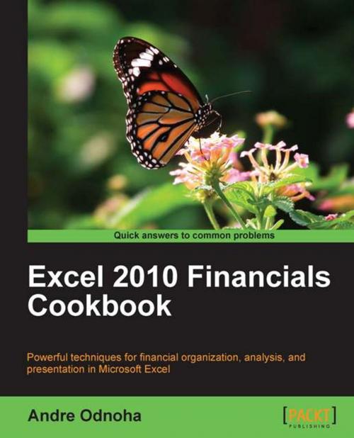 Cover of the book Excel 2010 Financials Cookbook by Andre Odnoha, Packt Publishing