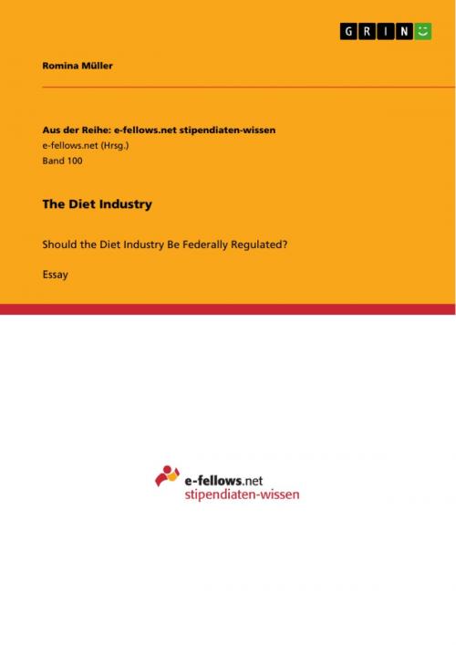 Cover of the book The Diet Industry by Romina Müller, GRIN Verlag