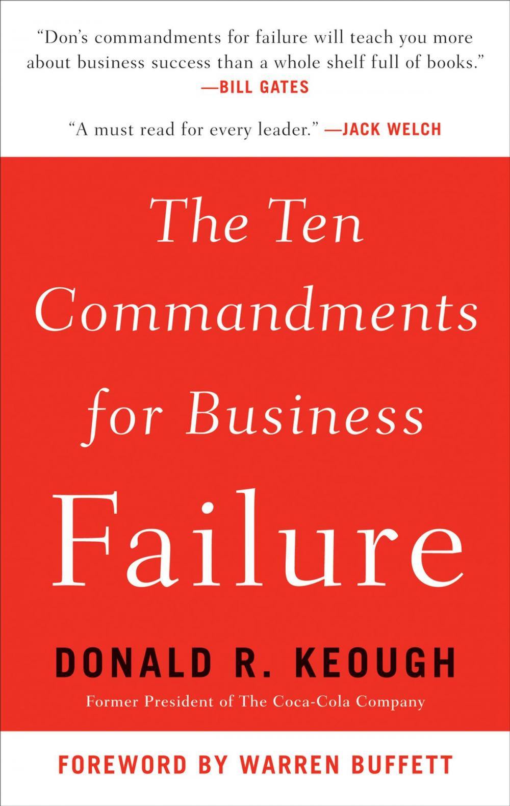 Big bigCover of The Ten Commandments for Business Failure