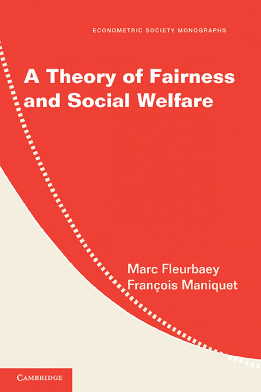 Big bigCover of A Theory of Fairness and Social Welfare