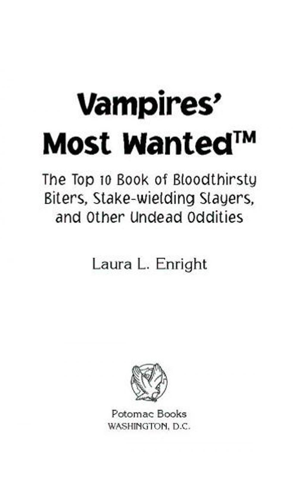 Big bigCover of Vampires' Most Wanted