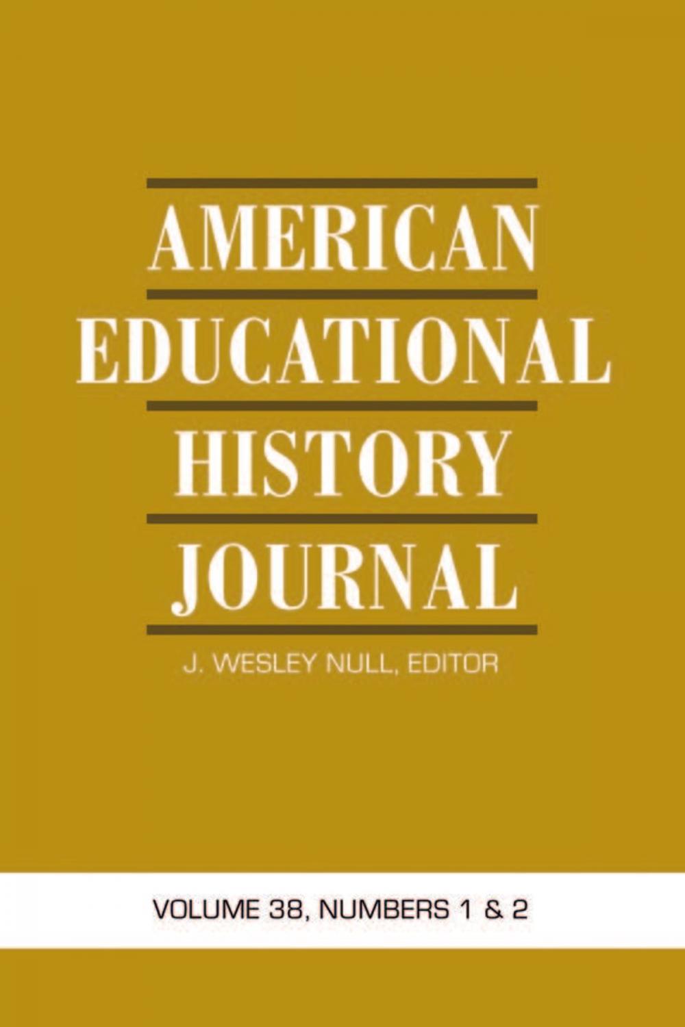 Big bigCover of American Educational History Journal