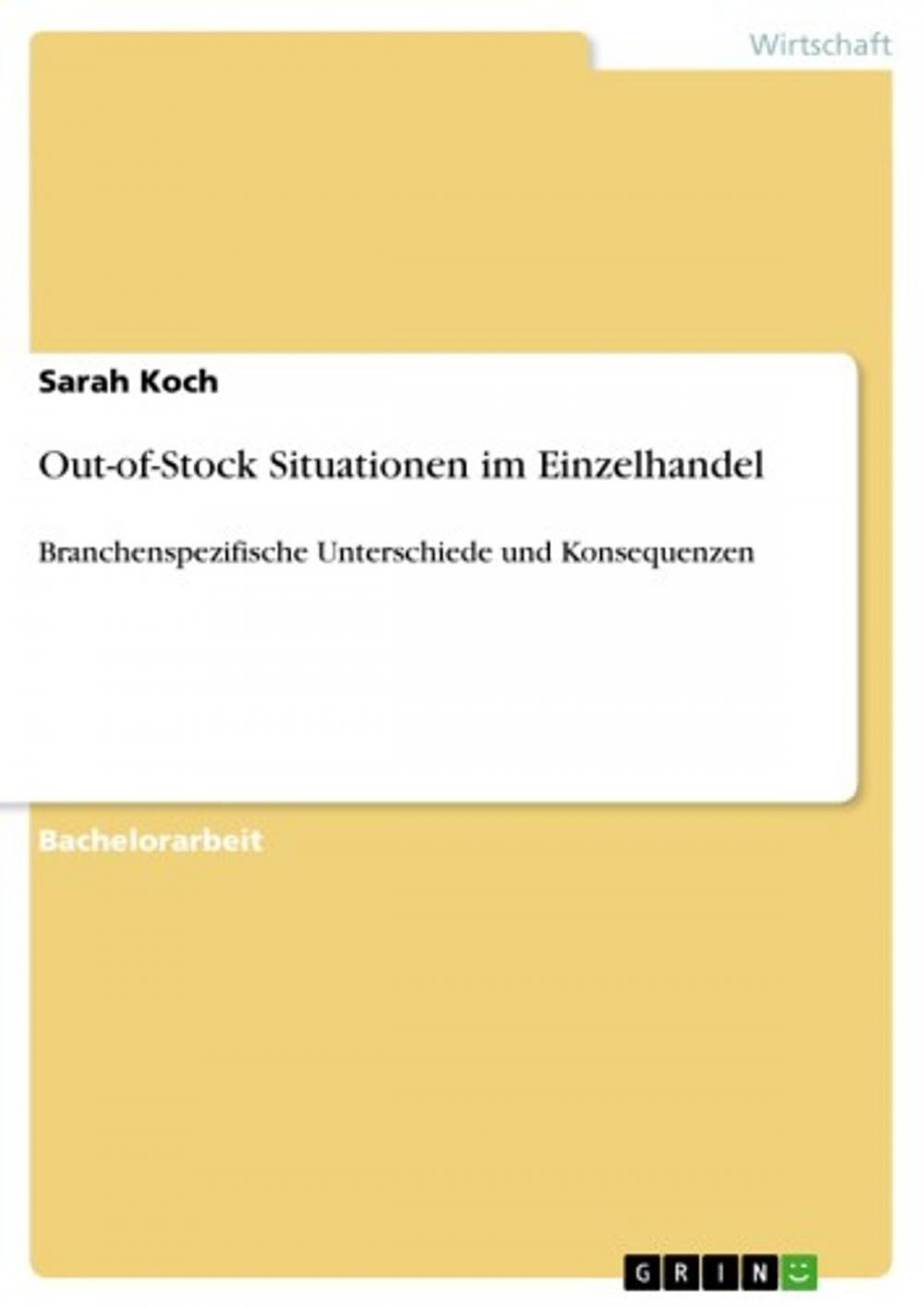 Big bigCover of Out-of-Stock Situationen im Einzelhandel