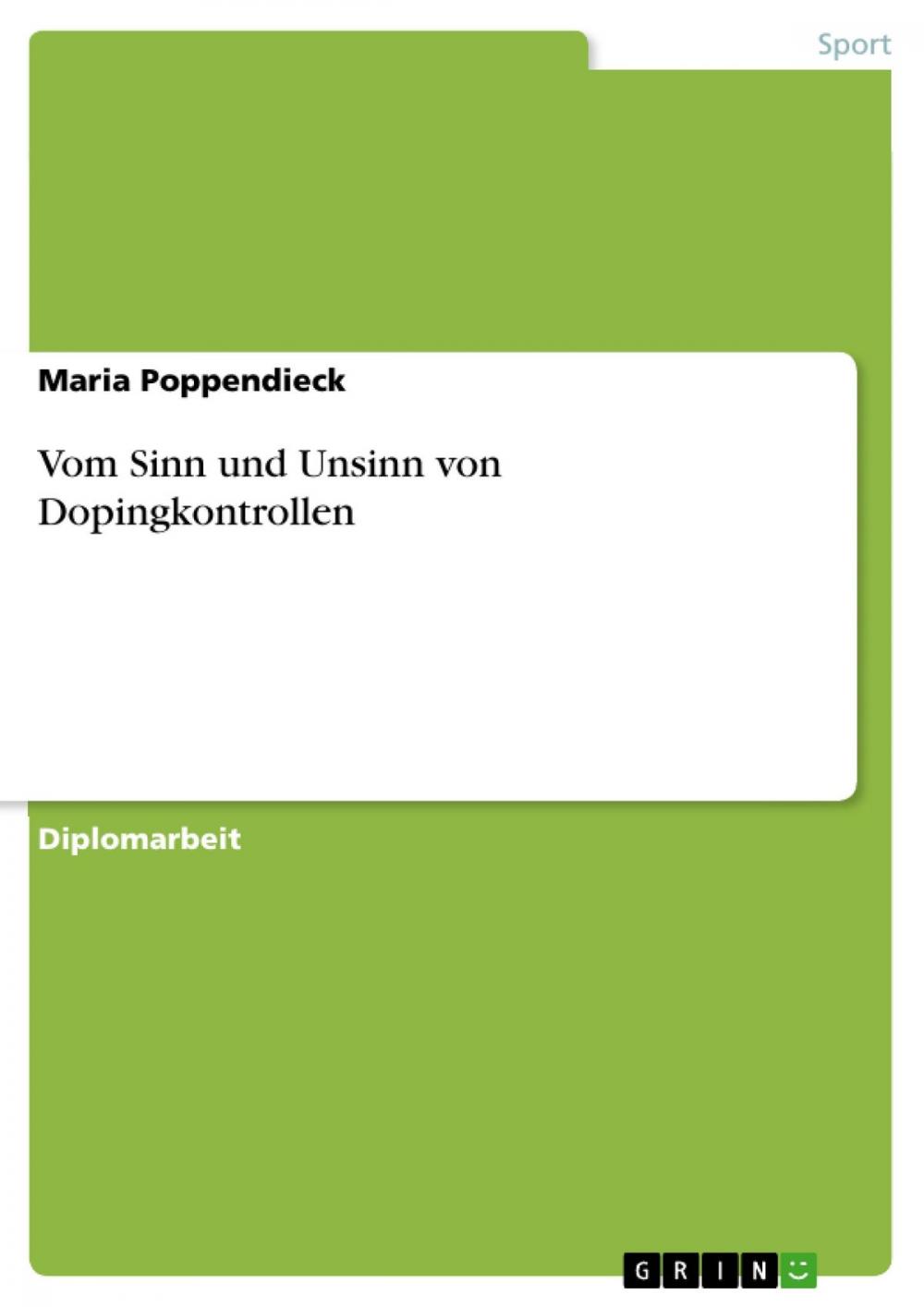 Big bigCover of Vom Sinn und Unsinn von Dopingkontrollen