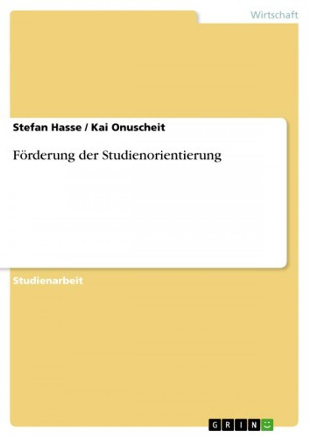 Big bigCover of Förderung der Studienorientierung