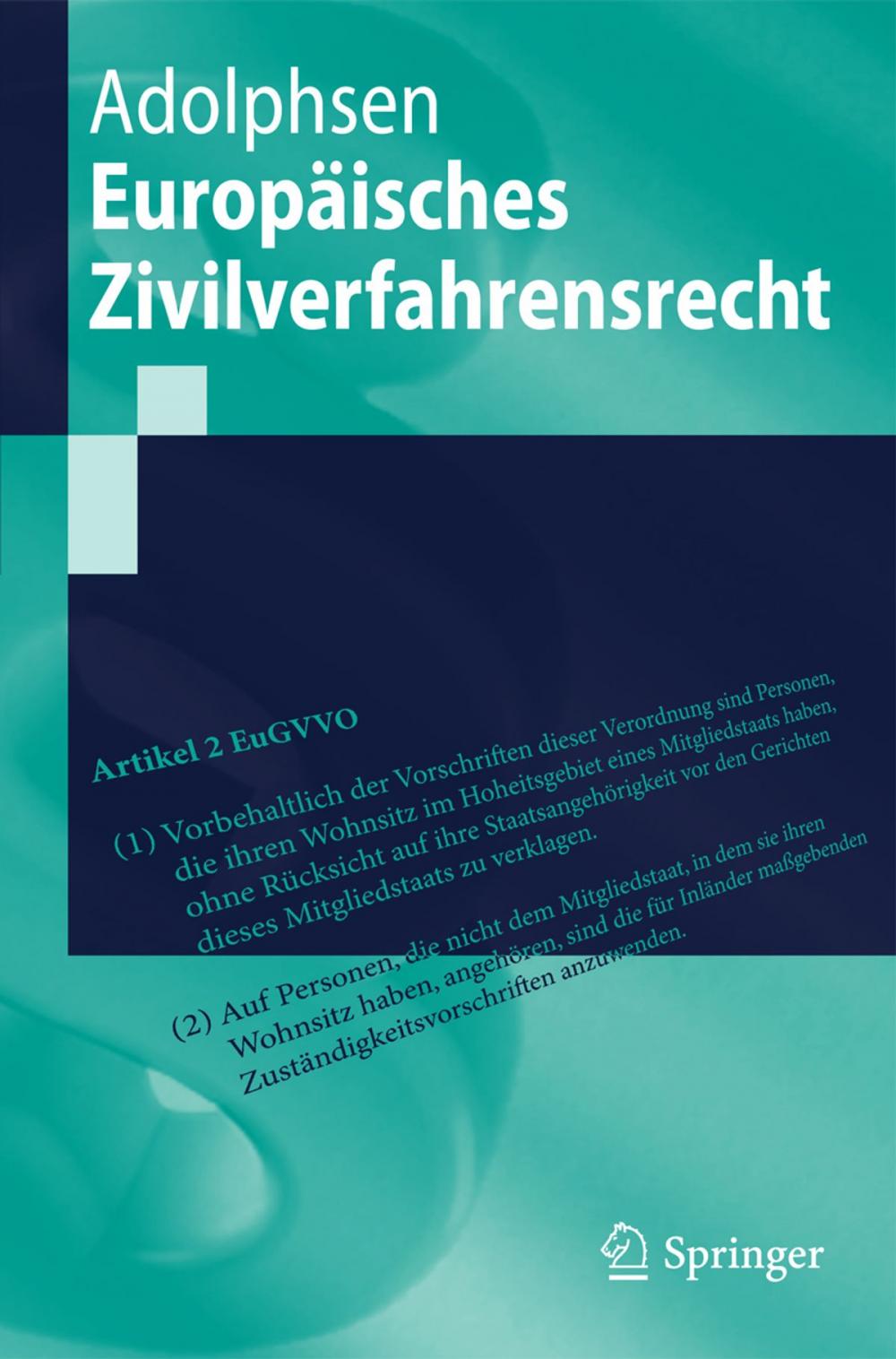 Big bigCover of Europäisches Zivilverfahrensrecht