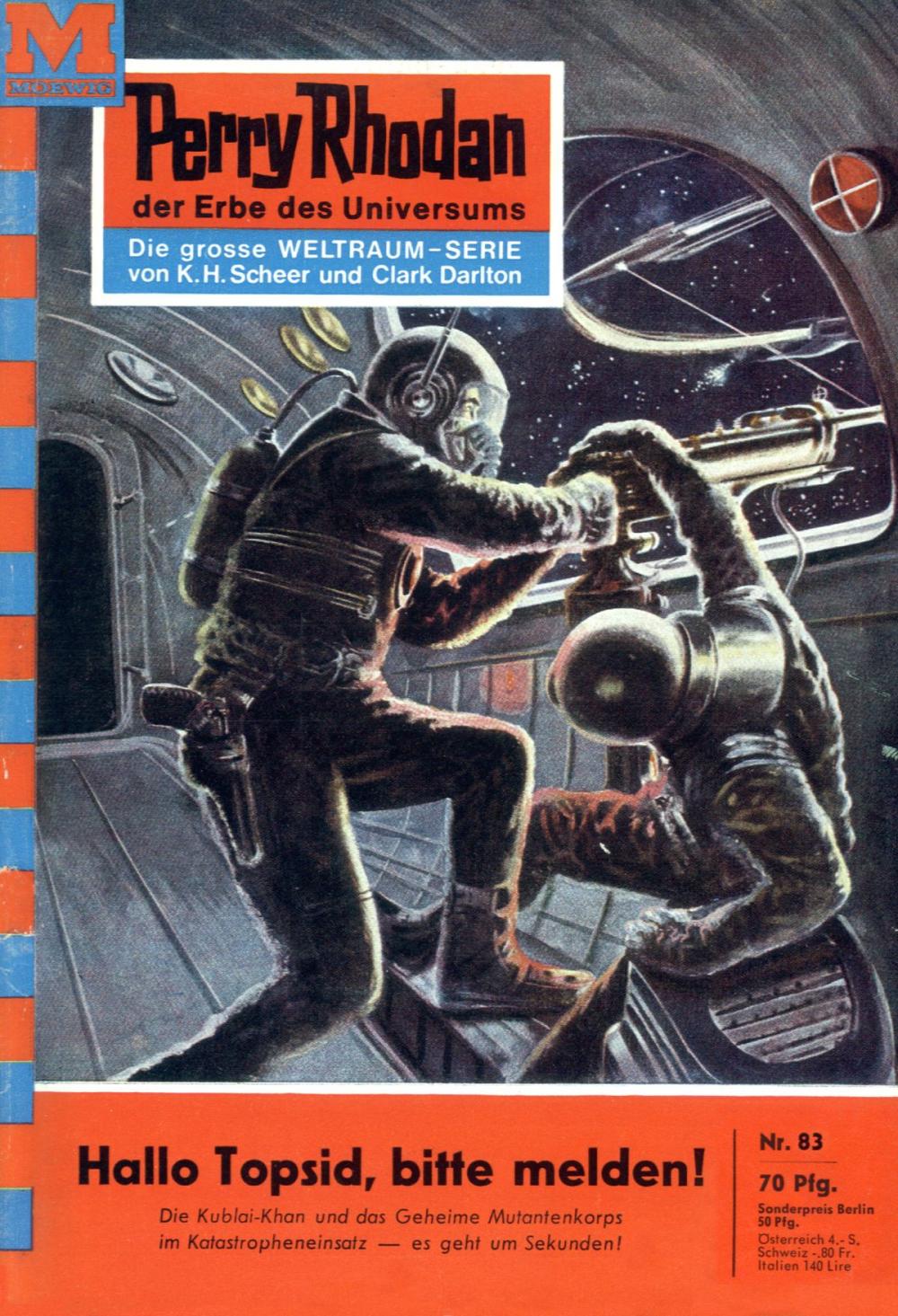 Big bigCover of Perry Rhodan 83: Hallo Topsid, bitte melden!