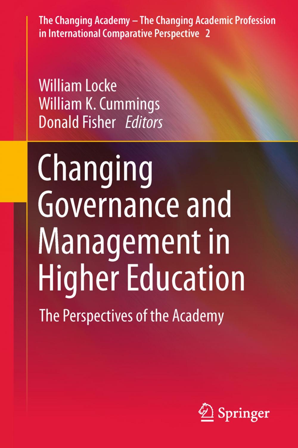 Big bigCover of Changing Governance and Management in Higher Education