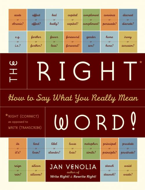 Cover of the book The Right Word! by Jan Venolia, Potter/Ten Speed/Harmony/Rodale