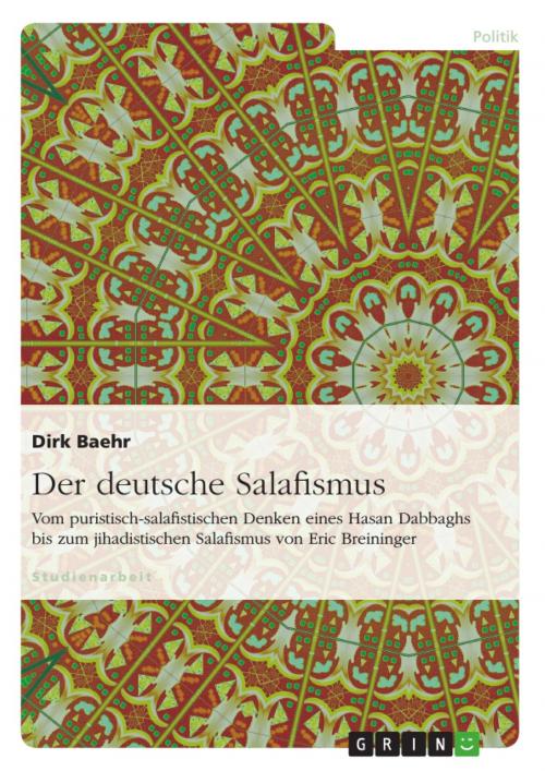 Cover of the book Der deutsche Salafismus by Dirk Baehr, GRIN Verlag