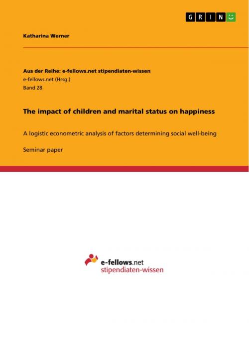 Cover of the book The impact of children and marital status on happiness by Katharina Werner, GRIN Verlag