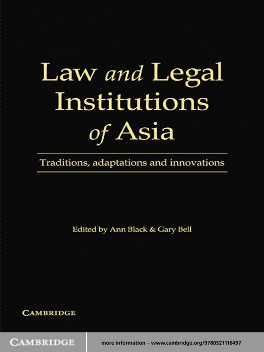 Big bigCover of Law and Legal Institutions of Asia