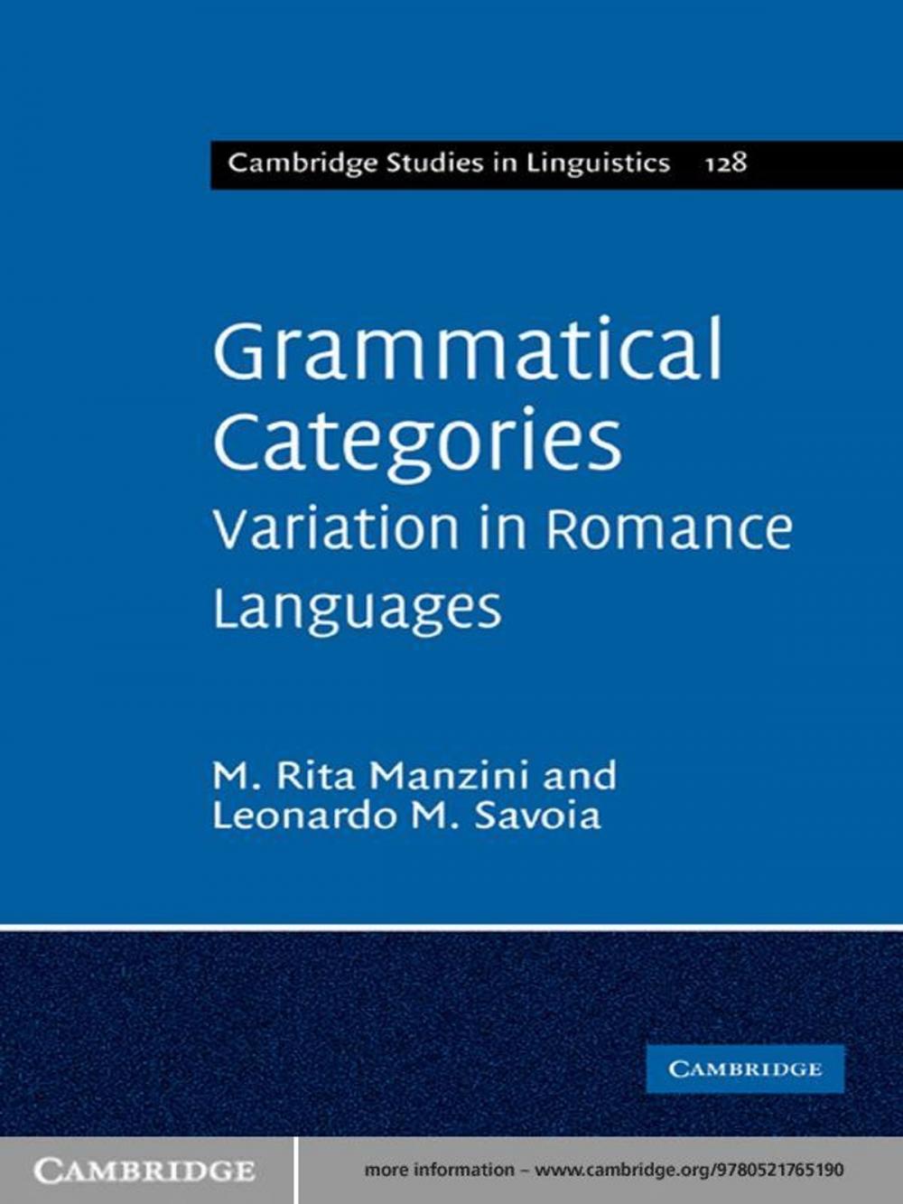 Big bigCover of Grammatical Categories