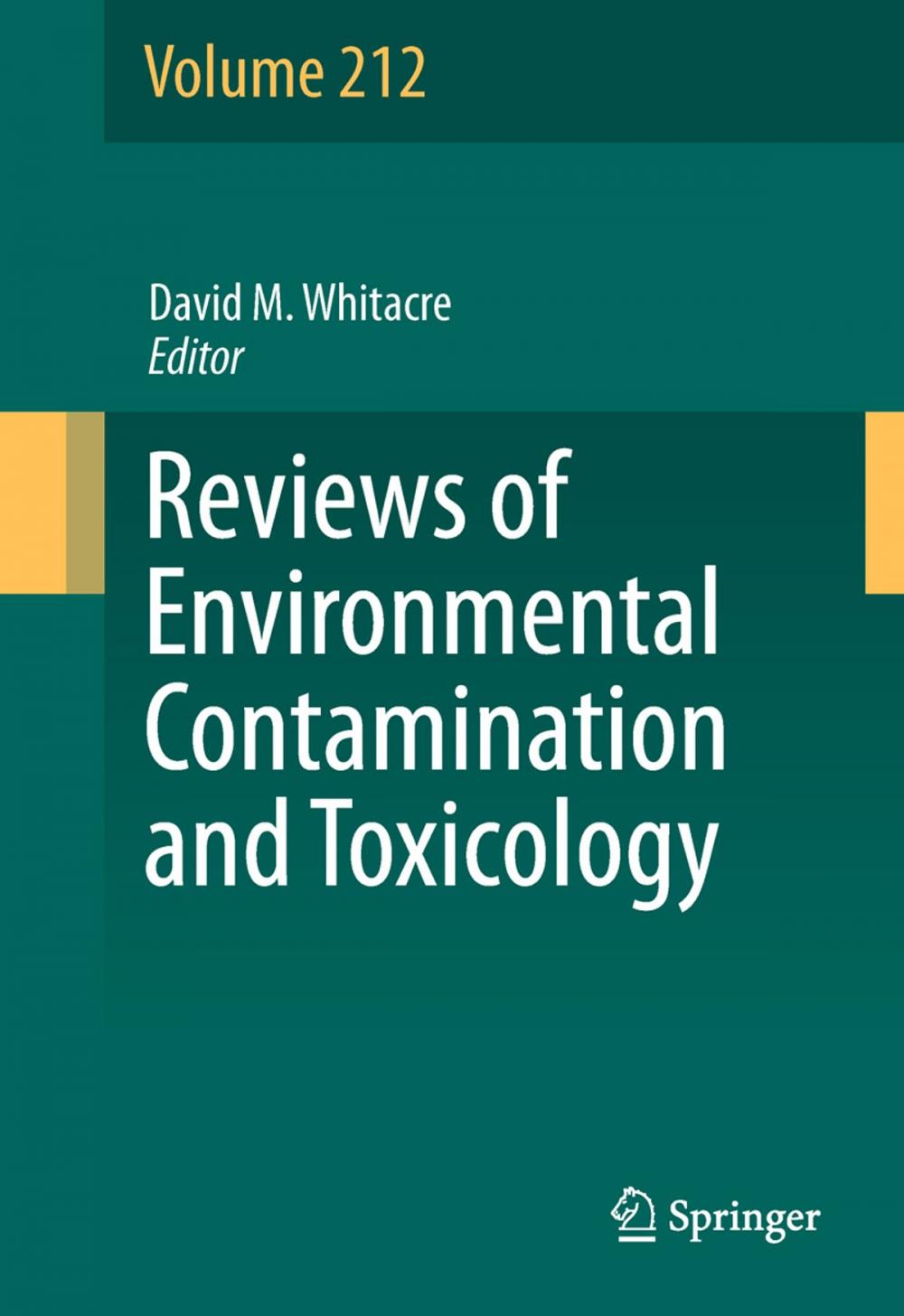 Big bigCover of Reviews of Environmental Contamination and Toxicology Volume 212