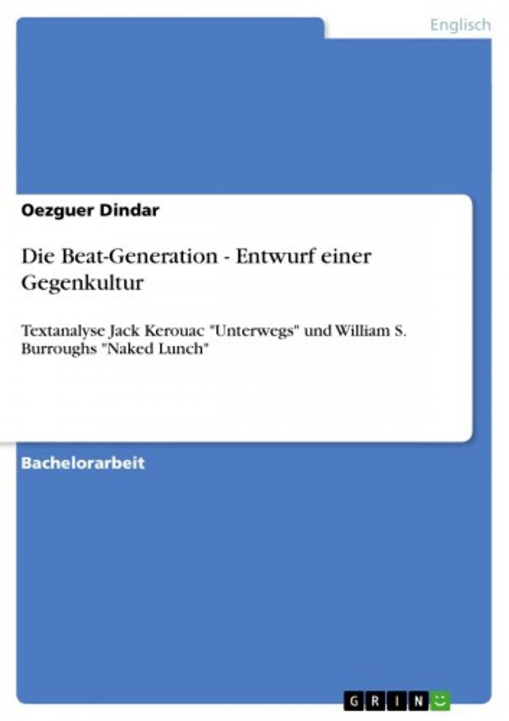 Big bigCover of Die Beat-Generation - Entwurf einer Gegenkultur