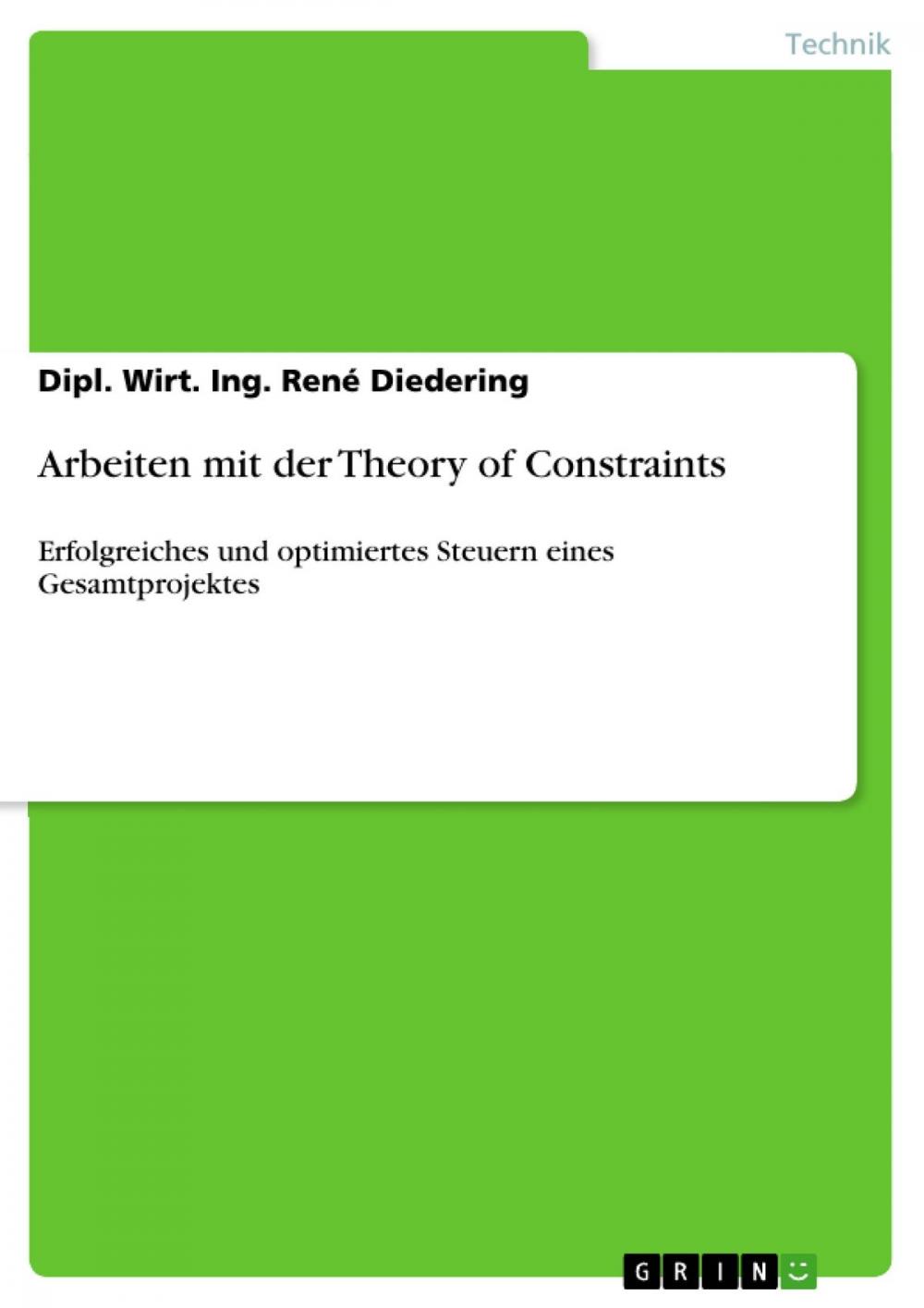 Big bigCover of Arbeiten mit der Theory of Constraints