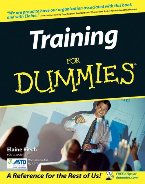 Cover of the book Training For Dummies by Elaine Biech, Wiley