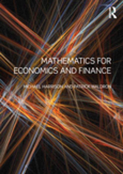 Cover of the book Mathematics for Economics and Finance by Michael Harrison, Patrick Waldron, Taylor and Francis