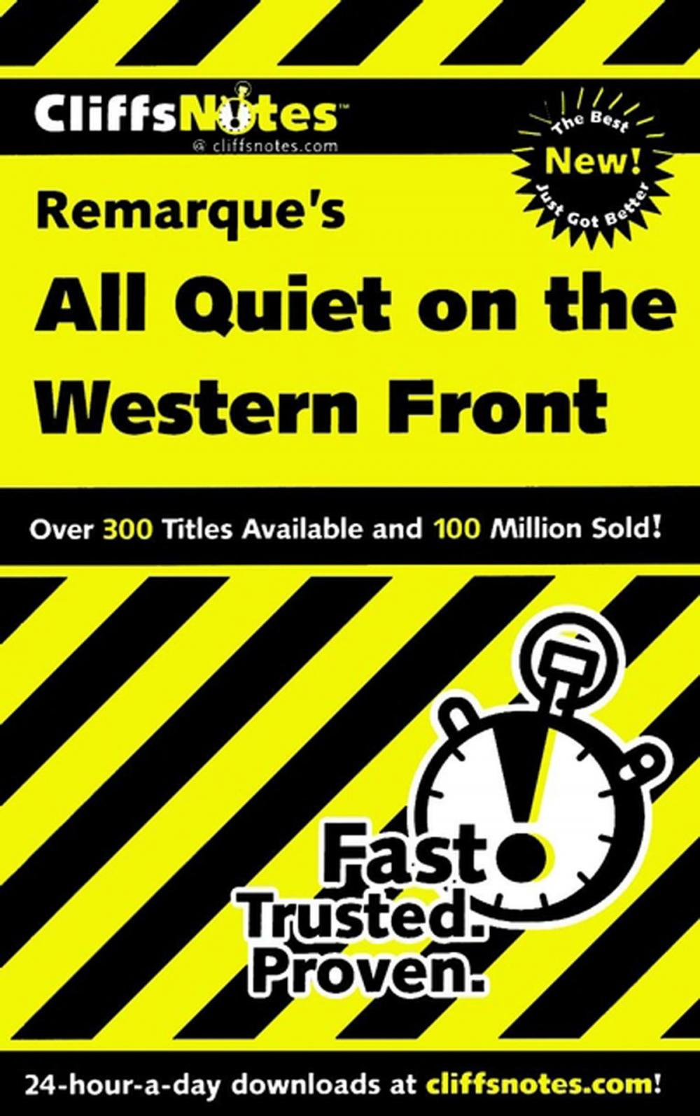 Big bigCover of CliffsNotes on Remarque's All Quiet on the Western Front