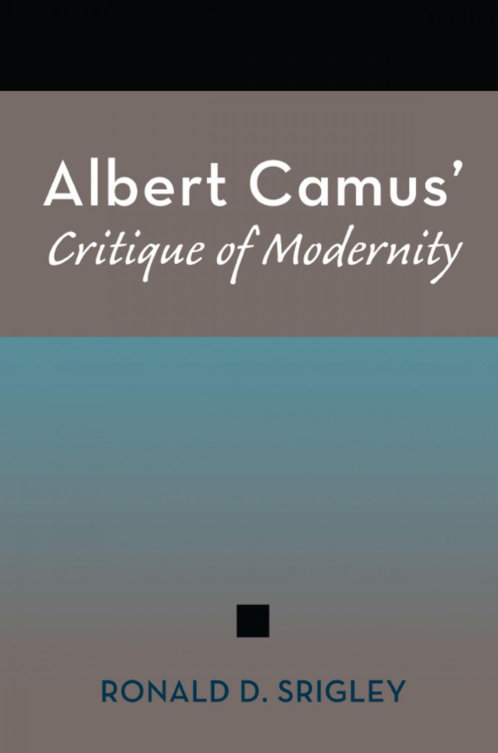 Big bigCover of Albert Camus' Critique of Modernity