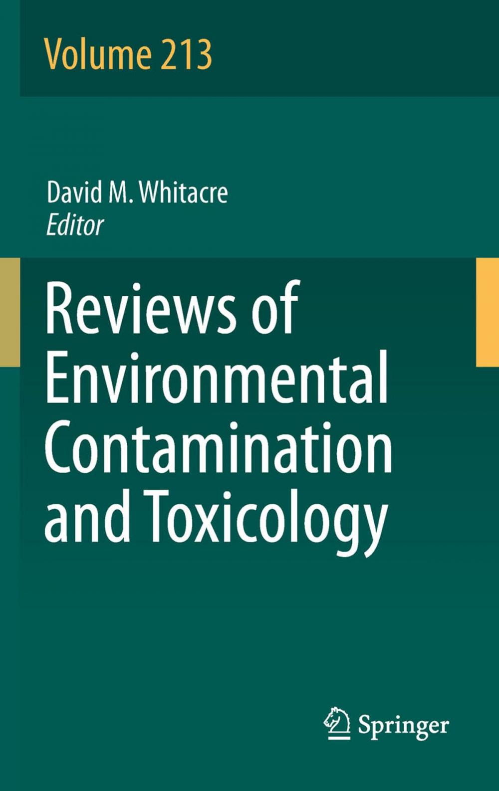 Big bigCover of Reviews of Environmental Contamination and Toxicology Volume 213