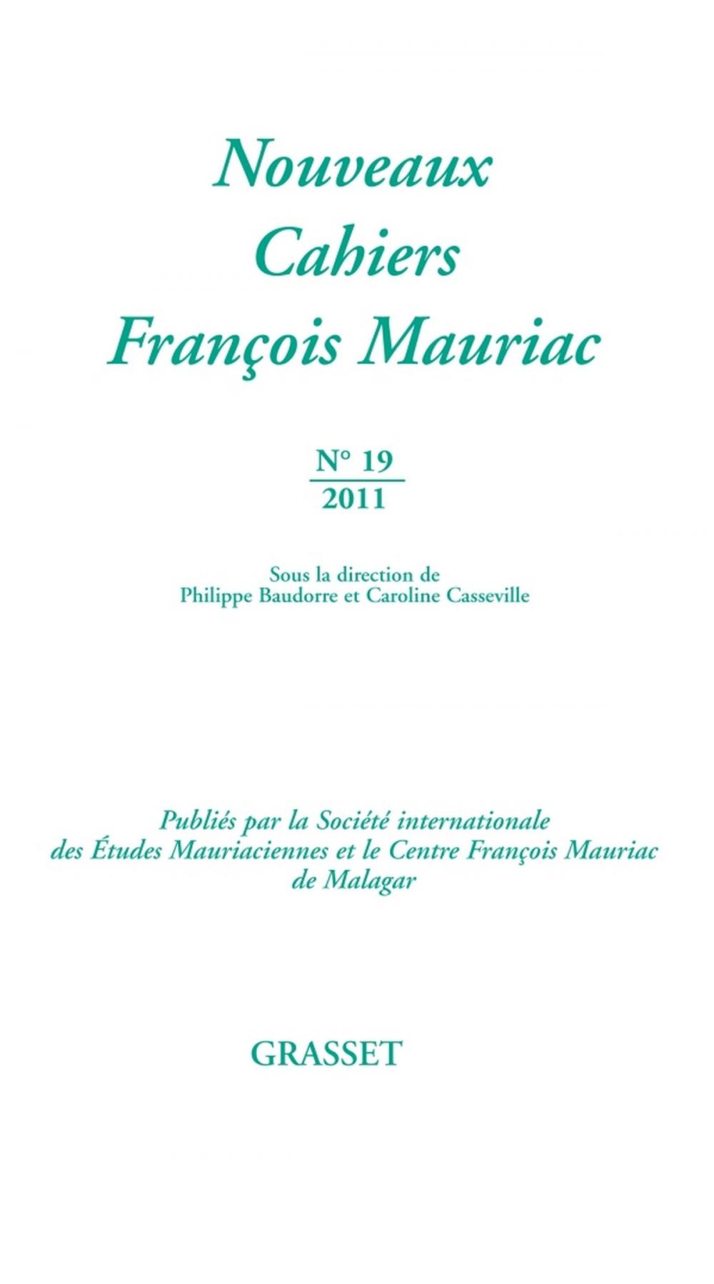 Big bigCover of Nouveaux cahiers François Mauriac N°19