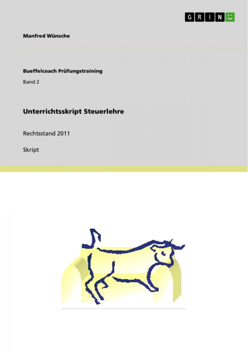 Big bigCover of Unterrichtsskript Steuerlehre