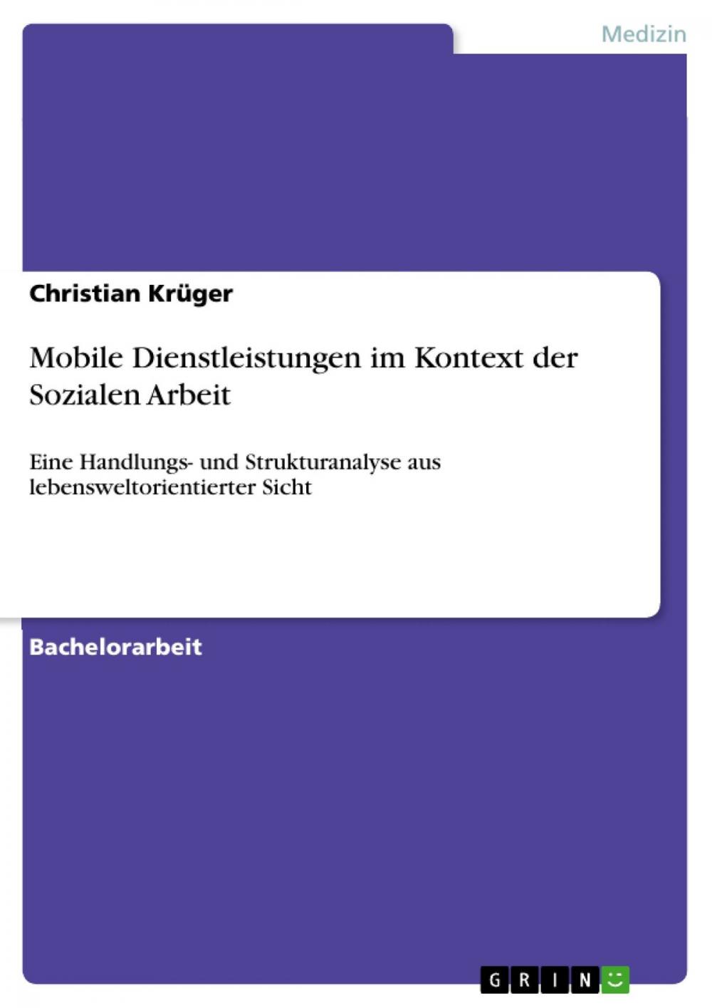 Big bigCover of Mobile Dienstleistungen im Kontext der Sozialen Arbeit