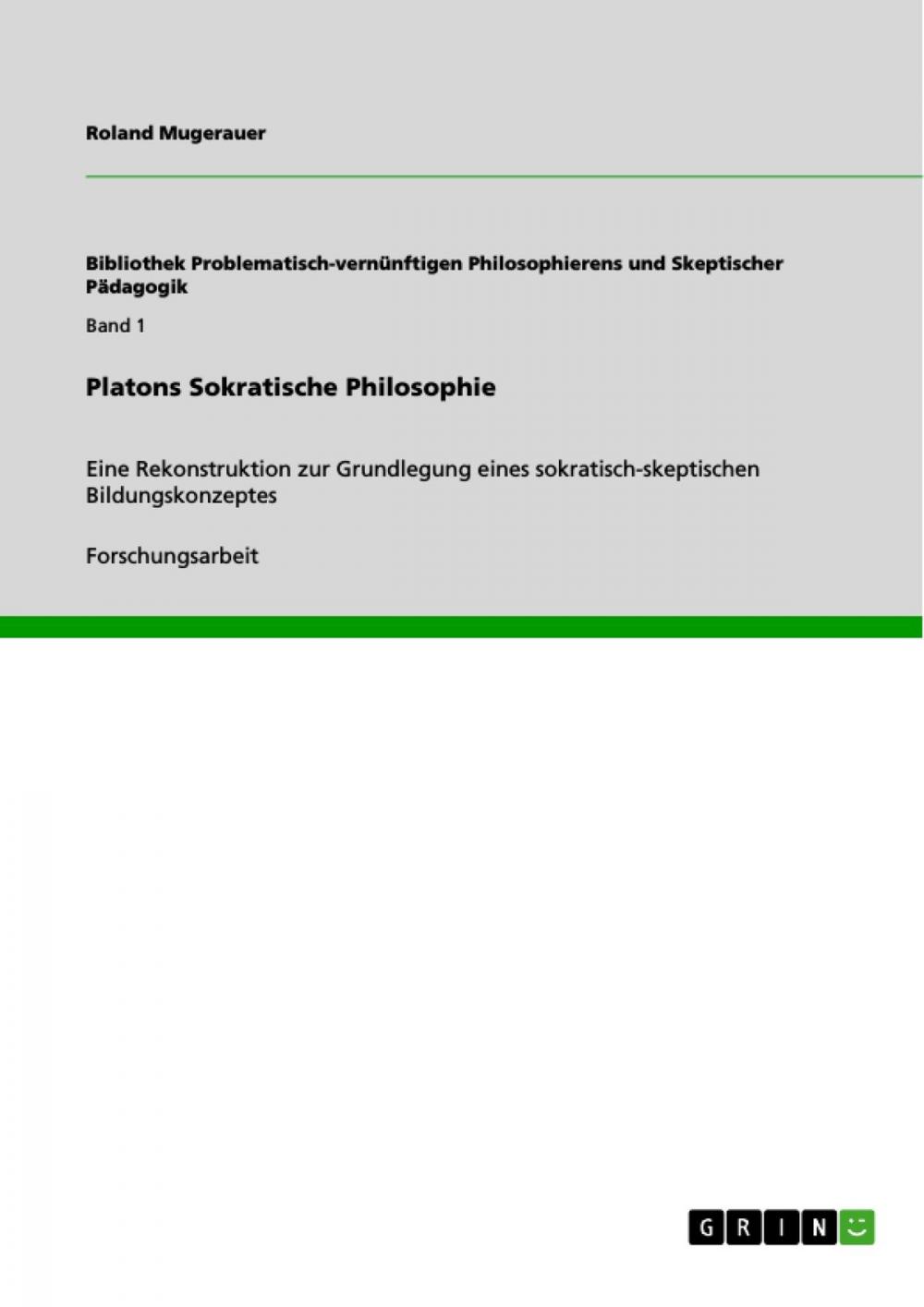 Big bigCover of Platons Sokratische Philosophie