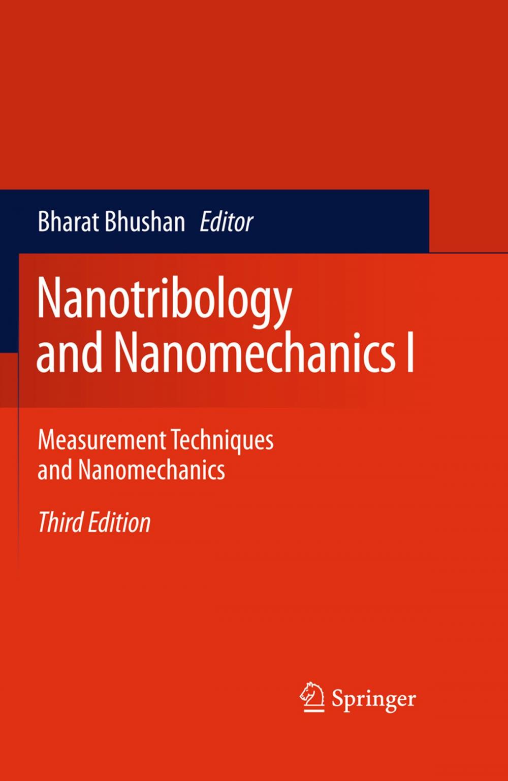 Big bigCover of Nanotribology and Nanomechanics I