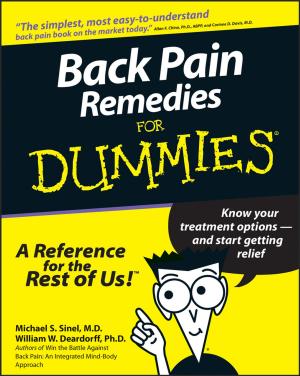 Cover of the book Back Pain Remedies For Dummies by Andrea King
