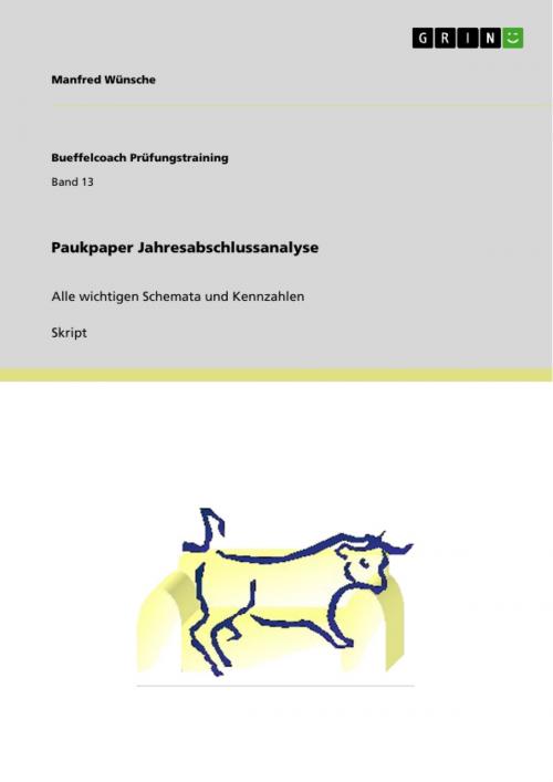 Cover of the book Paukpaper Jahresabschlussanalyse by Manfred Wünsche, GRIN Verlag