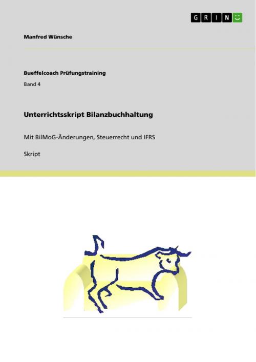 Cover of the book Unterrichtsskript Bilanzbuchhaltung by Manfred Wünsche, GRIN Verlag