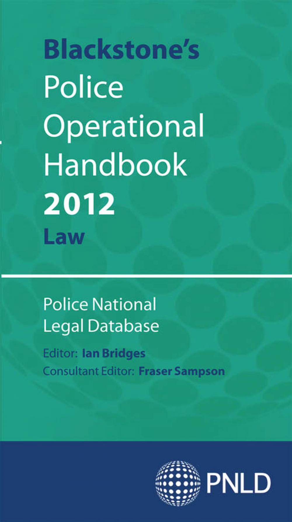 Big bigCover of Blackstone's Police Operational Handbook 2012: Law