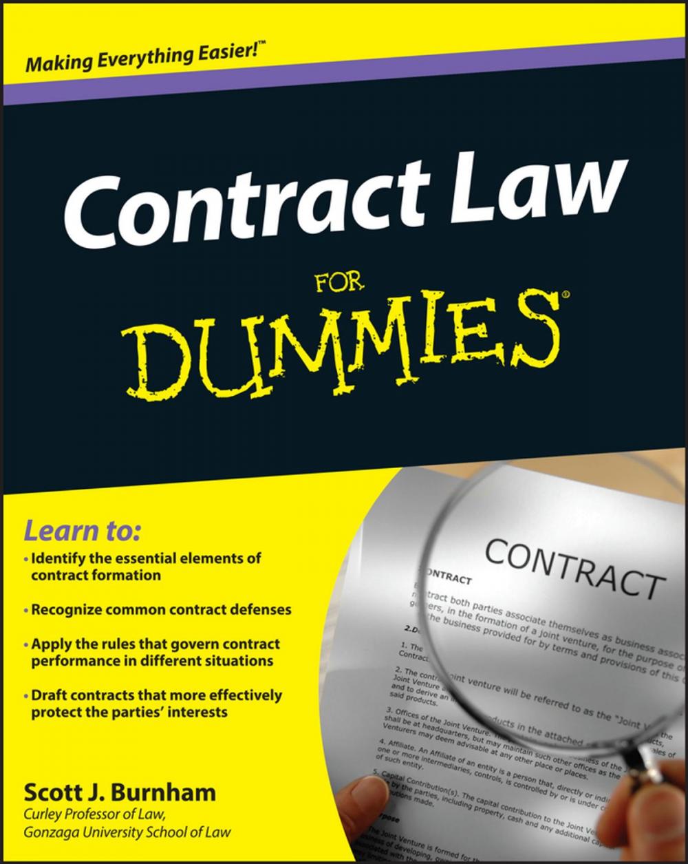 Big bigCover of Contract Law For Dummies