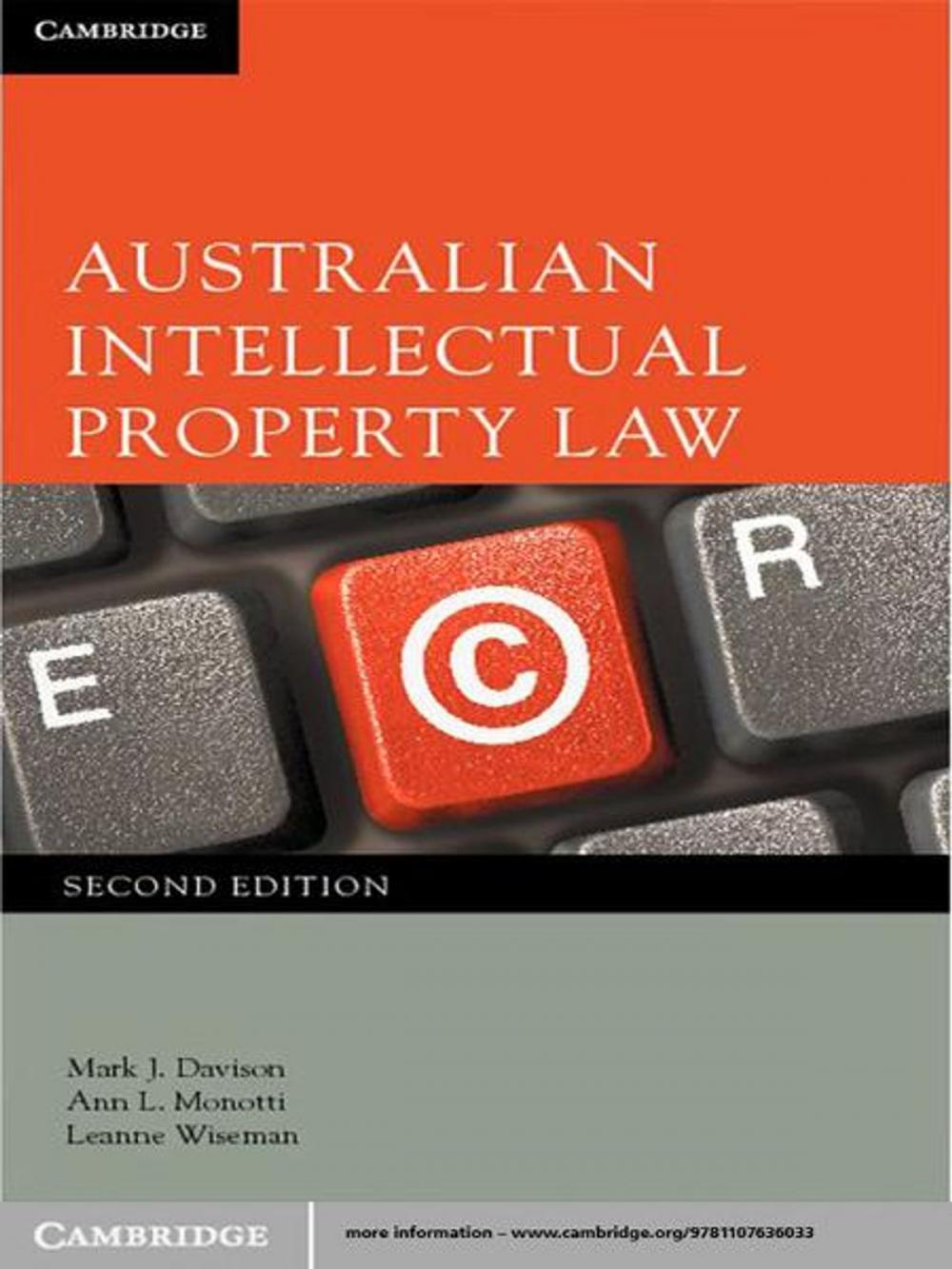 Big bigCover of Australian Intellectual Property Law