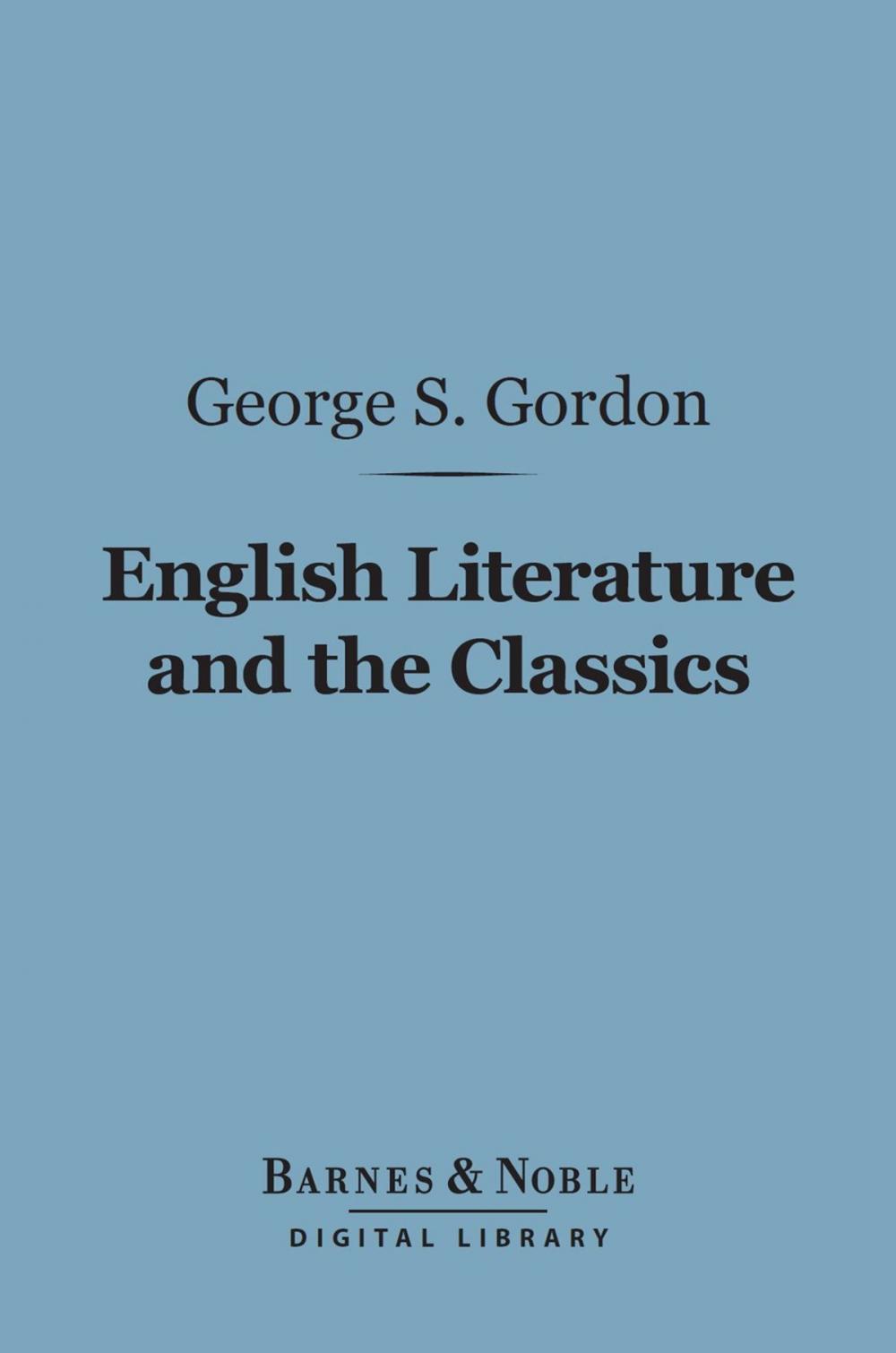 Big bigCover of English Literature and the Classics (Barnes & Noble Digital Library)