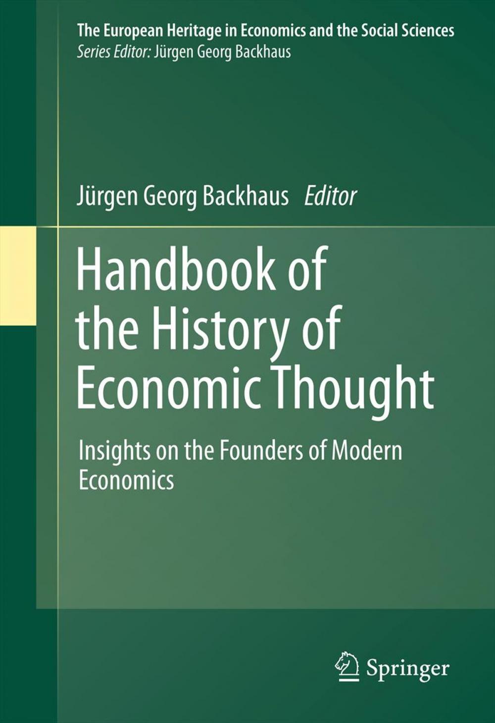 Big bigCover of Handbook of the History of Economic Thought