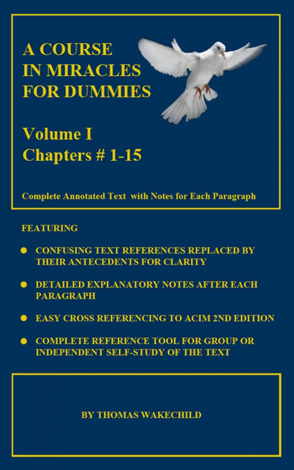 Big bigCover of A Course In Miracles For Dummies: Volume 1 -Text Chapters #1-15