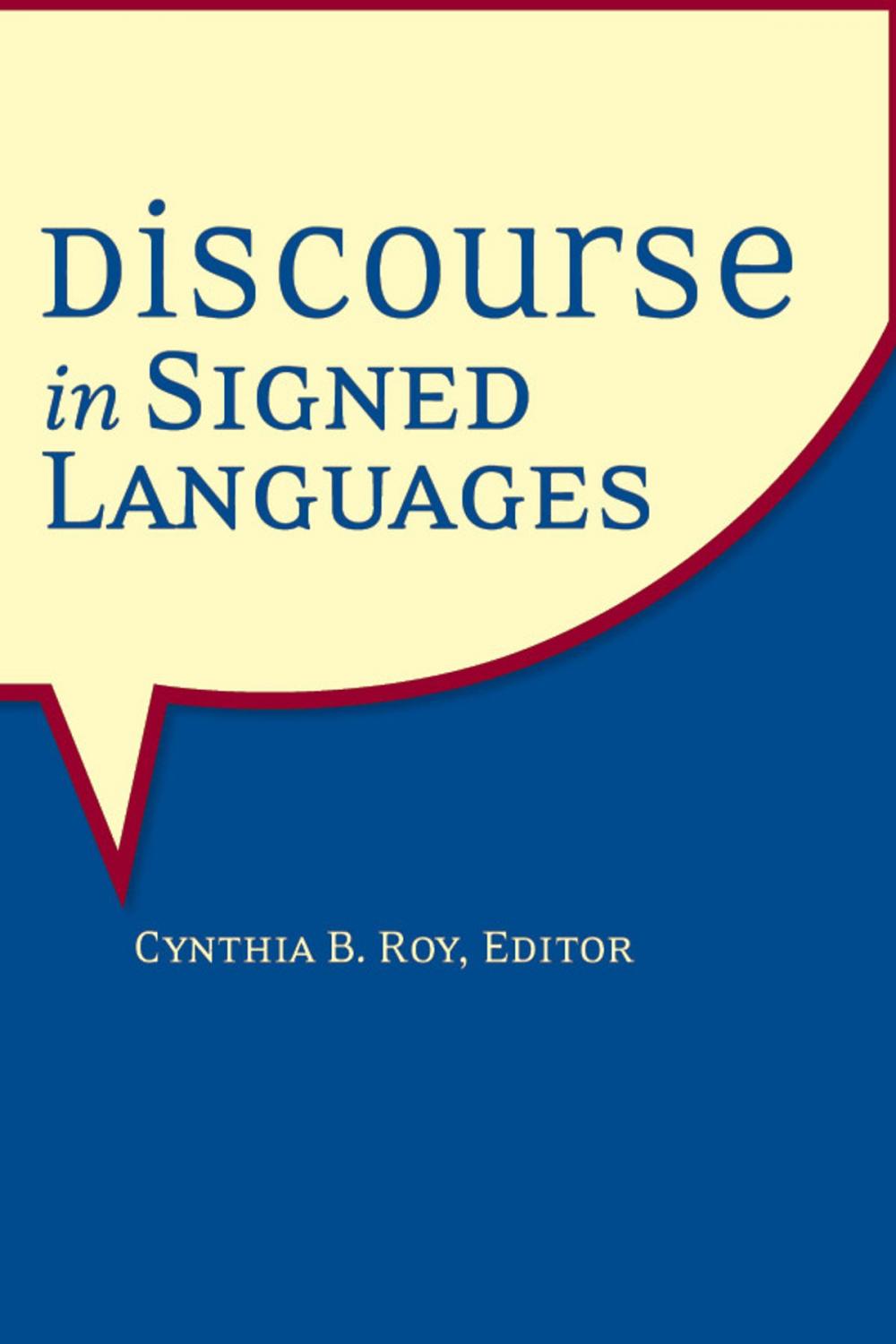 Big bigCover of Discourse in Signed Languages
