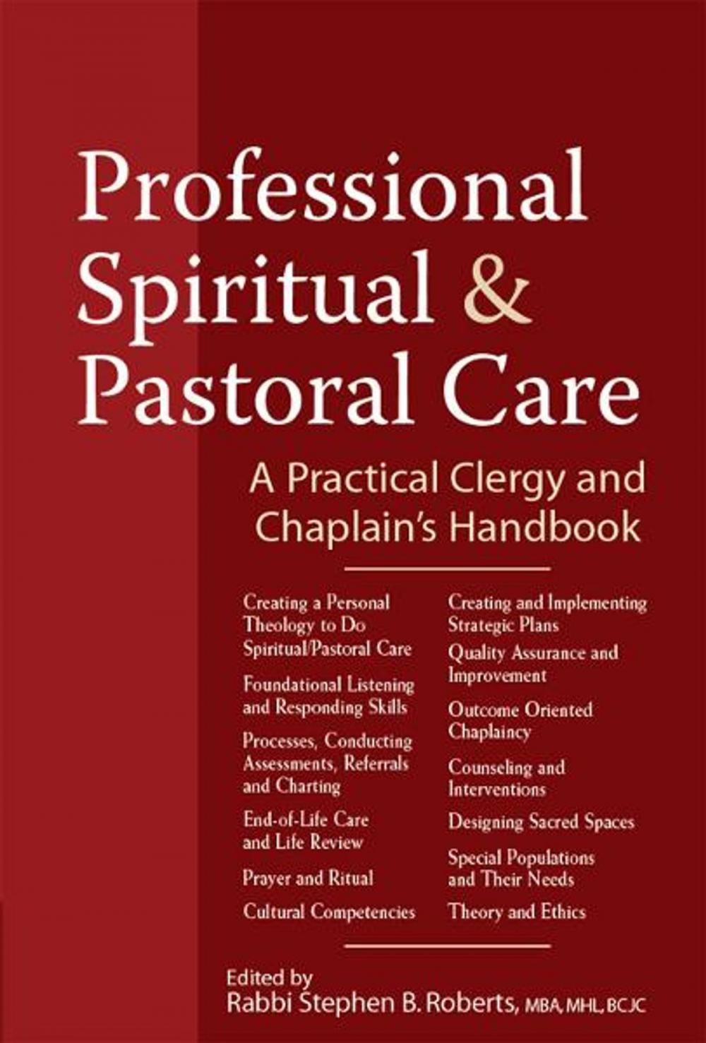 Big bigCover of Professional Spiritual & Pastoral Care: A Practical Clergy and Chaplains Handbook