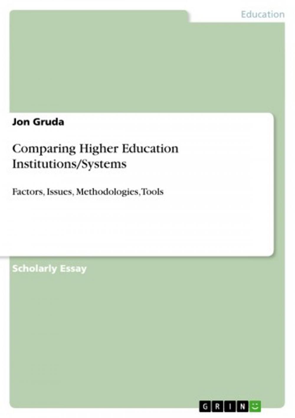 Big bigCover of Comparing Higher Education Institutions/Systems