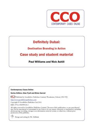 Cover of the book Definitely Dubai: Destination Branding in Action by Lisa Ruhanen, Stephen Craig-Smith, Chris Cooper