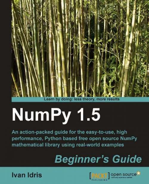 Cover of the book NumPy 1.5 Beginner's Guide by Ivan Idris, Packt Publishing