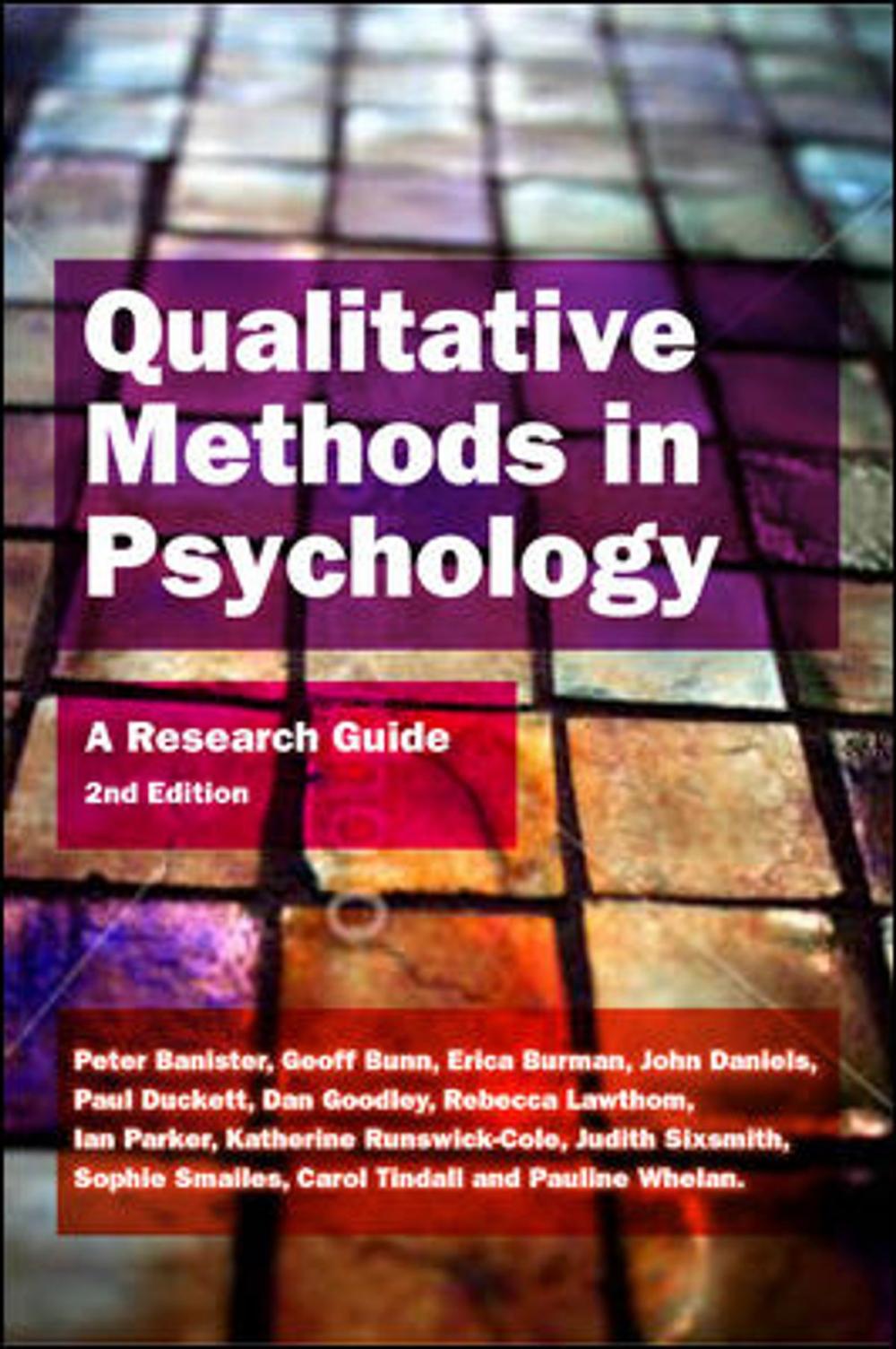 Big bigCover of Qualitative Methods In Psychology: A Research Guide